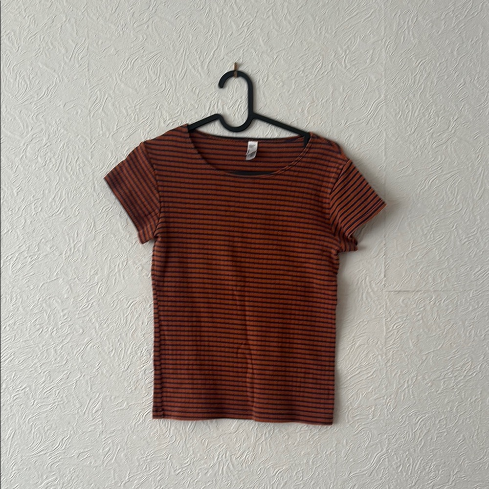 American Apparel Striped Rust Women's Top